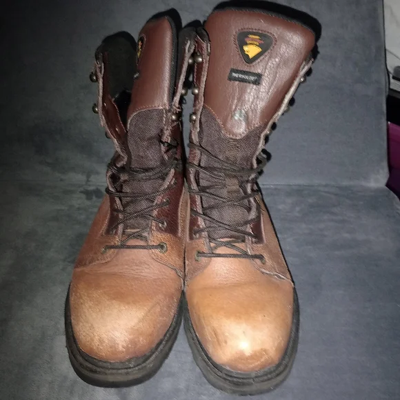 Brown & Black Leather Boots - Picture 3 of 7